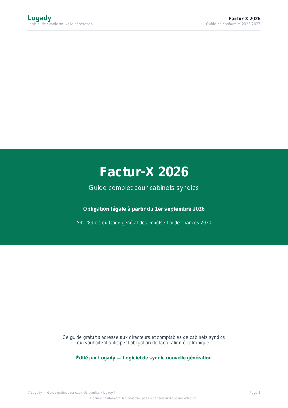 Apercu page 1 : Guide gratuit Factur-X 2026 pour cabinets syndics